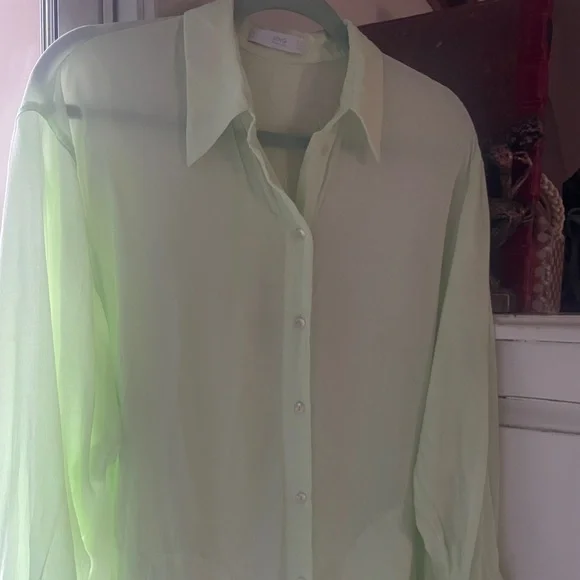neon green dress shirt Roma Poplin Stretch Man Shirt Green – 7 Camicie main image 1